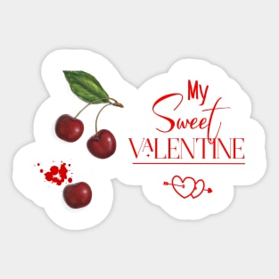 Sweet Valentine with Cherry Fruit Sticker